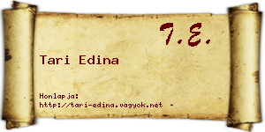 Tari Edina névjegykártya
